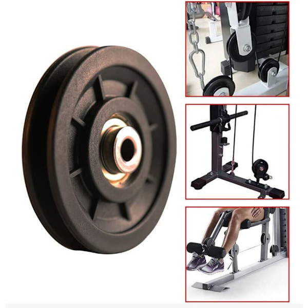 2 kappaletta, 90mm nylon hihnapyörän laakerit, Kenmore hihnapyörä, kaapelikone kuntosalilaitteet autotallin ovi yleispyörä, liukuoven pyörä