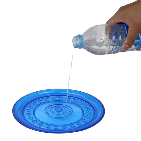 Treningsfrisbee for kjæledyr - Blå 23 cm, bittresistente leker, hundeleker