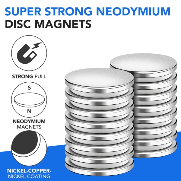 Kiekkomagneetit, kaksipuolinen teippi, jääkaappi, DIY, rakentaminen, tiede, askartelu ja toimistomagneetit 50-pakkaus (10mm*2mm)