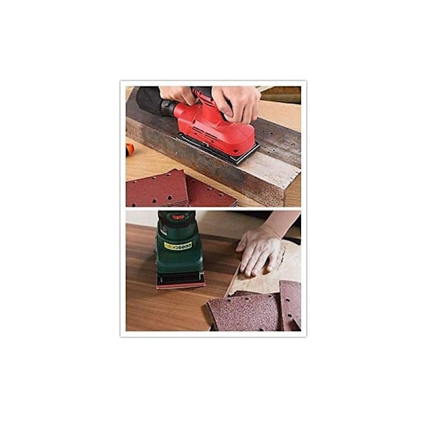 40 st sandpapper, 93 x 185 mm slippapper för vibrerande slipmaskin 8 sorterade korn p40, p60, p80, p100