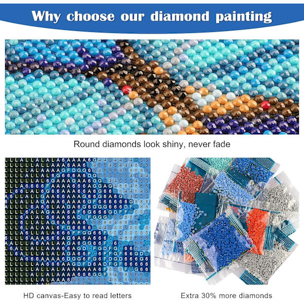 5D Diamantmålning Full Kit Borr Lönnlöv Fjäril DIY Strass Korsstygn Konst Hantverk för Hemvägg Dekoration 30x40cm Diamantbroderi Full K