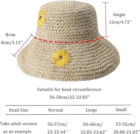 Kvinnors bredbrättad solhatt i halm, hopfällbar sommarhatt, strandhatt