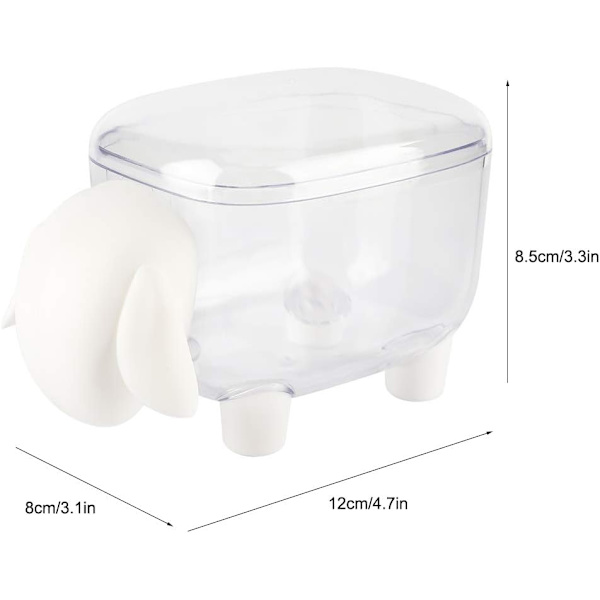 (Hvid) Mini bomuldsvatpindholder Kosmetisk vatpindholder Bomuldstandpindholder Fåreformet kosmetisk makeup-arrangør