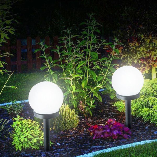 2-pack soldrivna trädgårdslampor utomhus, vattentät utomhus Li