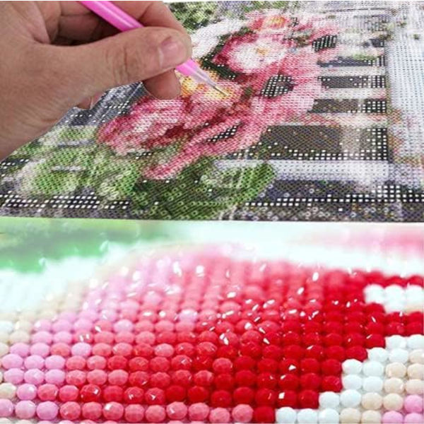 (30X40cm) Diamantmålning, DIY 5D Diamantmålning Blom Diamantbroderi Full Diamantmålning Broderikit för Sovrum Heminredning Väggdekor