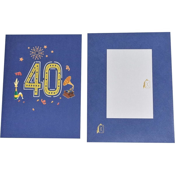 40 Years Old 3D Birthday Card - Handmade Birthday Card - 18 Year Old Birthday Card - With Envelope for Family, Women, Men, Mother, Friends