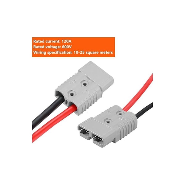 2 roms bilbatterikontakter, 120A 600V batterikontaktinntak, hurtig bilbatteripod, for bobil, UN campingvogn store EL-maskiner