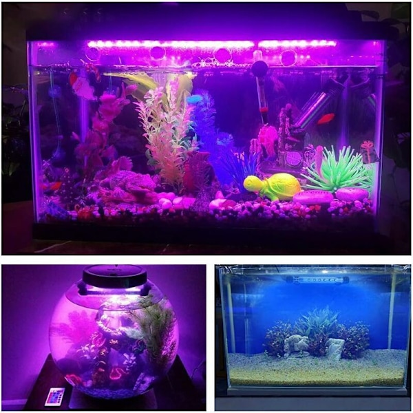 Akvarielys LED Fiskelampe Rør Vandtæt Akvarium Undervandslys til Akvariefilia (31cm eu stik)