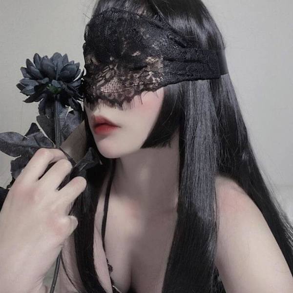 Blonderemask, Blackout Mesh Øyemaske Damer Sovemaske for Halloween Kostymefest