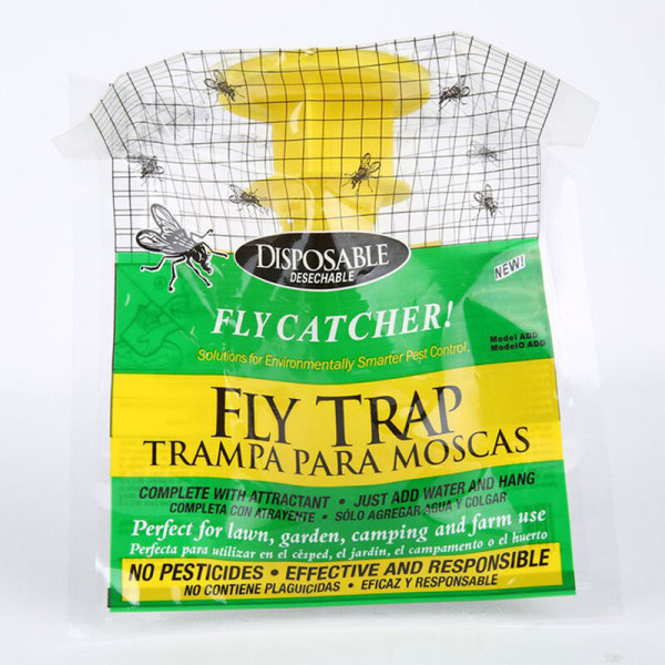 Engangsfluefælde Fluefanger Praktisk effektiv Skadedyrsbekæmpelse Insektfælde Giftfri fluefangstpose til hængende stil