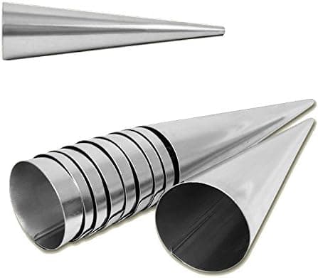 Sett med 20 kjegleformer i rustfritt stål 90 mm x 25 mm