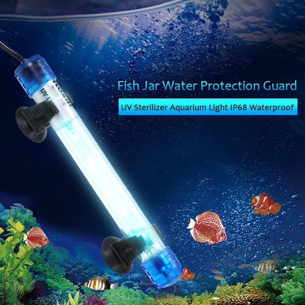 AC110-220V 7W UV-sterilisator, germicidlampe til akvariefisk