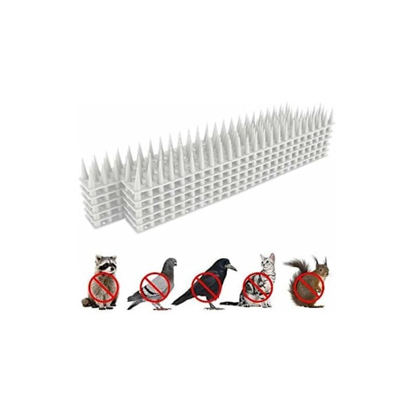 Kyyhkyskarkotin parvekkeelle, kyyhkyskarkotin, kissakarkotin, lintukarkotin, lintujen pelotin, kyyhkysten pelotin, Bird Tech, puutarhan suojapiikit, 3,6 m (valkoinen)