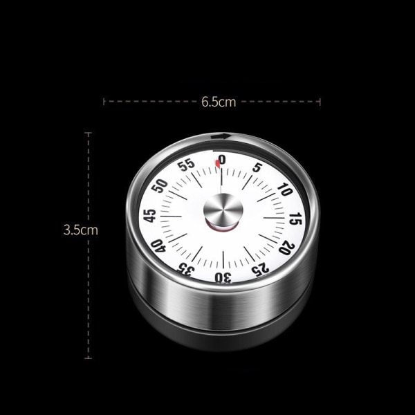 Kök timer, mekanisk kökstimer, magnetisk kökstimer, stål kökstimer, mekanisk nedräkningstimer, mekanisk och magnetisk timer, 60