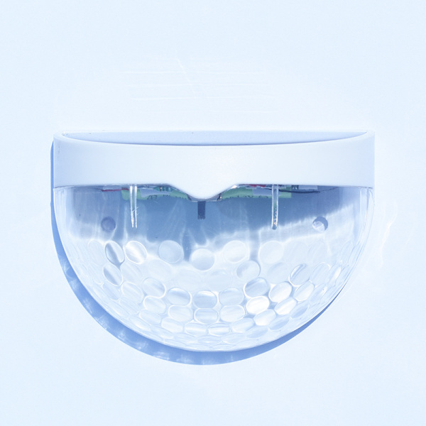 Vægbelysning Solar Hegnlampe, 6LED Semi-cirkulær Bord Stige Lampe, Havemur Lys, Havemur Lys (Hvid Skal Hvidt Lys)
