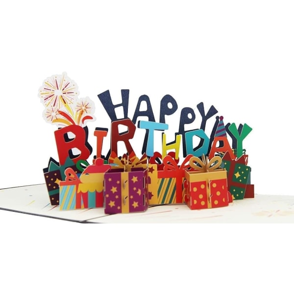 3D kærlighed popup lykønskningskort fødselsdag, tillykke med fødselsdagen