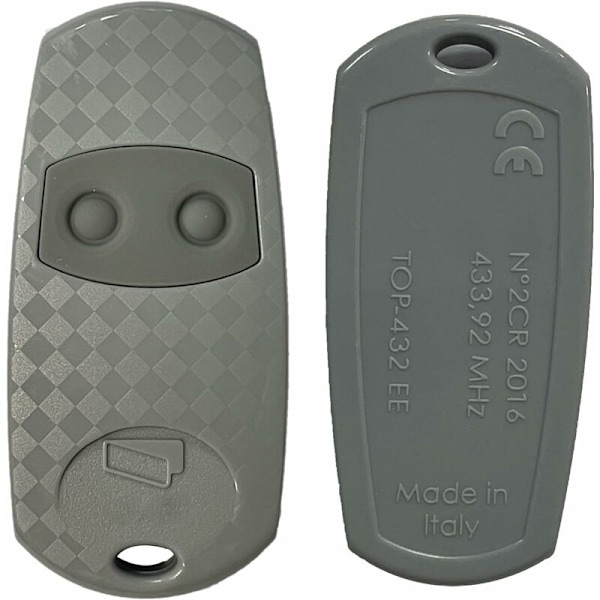 Original fjärrkontroll TOP432EE. Fjärrkontroll Grind Kompatibel med Top 432EV, 432EE, 432NA, 433.92 MHz Grind Summer Garageport, Universell Fjärrkontroll Co