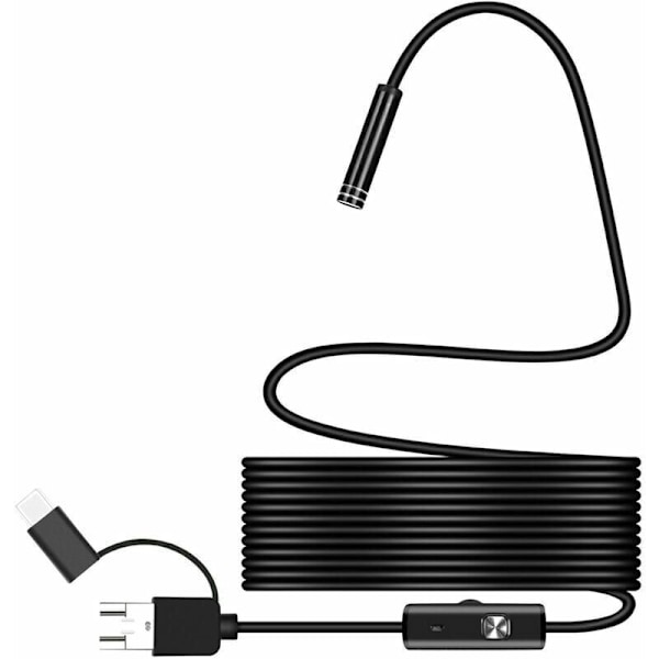 3In1 Android USB Type-C Endoskooppi Tarkastus 7mm Kamera 6 LED HD Vedenpitävä