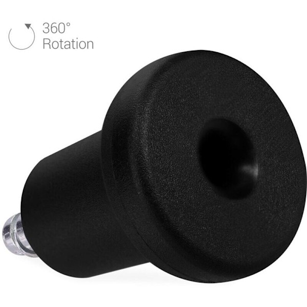 Kontorstol Bells - Sett med 5 Erstatningshjulkopper 10/22 mm - Faste og Stille Stolbein for Harde Gulv
