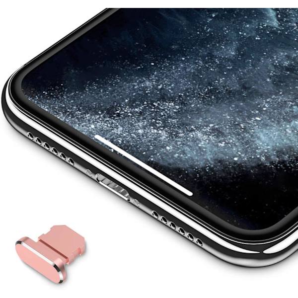 Støvpropp for iPhone 14/14 Plus/14 Pro Max/13/12 Pro/12/12mini/11/11Pro/SE/X/XR/XS, 2-pak bærbar støvpropp med veske Anti-tap-klips Beskyttelse av