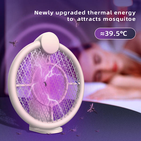 Elektrisk myggdödare - Inomhus och utomhus myggdödare - Superkraftfull myggdödare lampa - Automatisk mygglocka flugsmälla