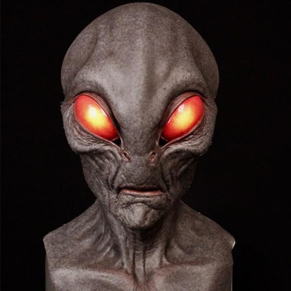 Alien Latex Mask Halloween Alien Horror Mask Hovedbeklædning(Alien [Rød-