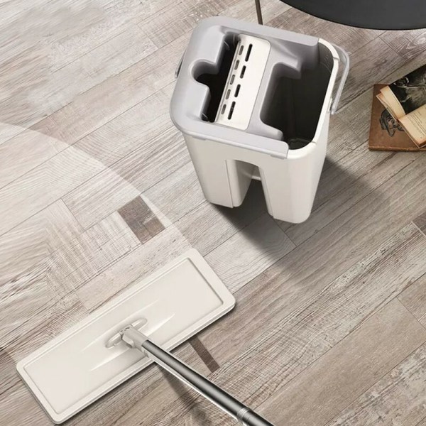 Taikamoppi kädet vapaana pyörivä puhdistus mikrokuitumoppi ämpärillä