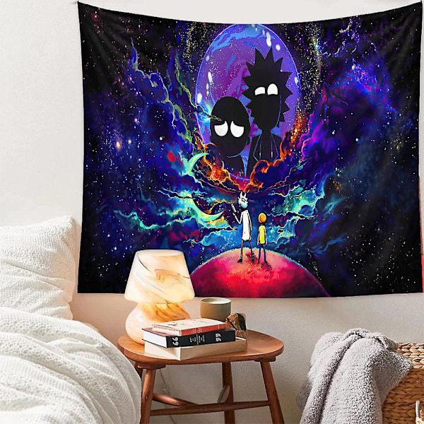 Rick and Morty -teemainen seinävaate, tapetti, makuuhuoneen sisustus, huonekalujen koriste (150X200CM)