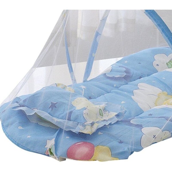 Barneseng bærbar myggnetting sammenleggbar seng babyvugge filet for sommer tur barn