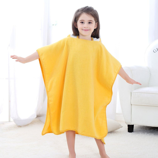 Huvtröja Baby Poncho Badhandduk 100% Bomull Mjuk Djur Badrock Absorberande Badrock Baby Strandhandduk, Pojke Flicka 0-6 År, 70x70cm, flicka