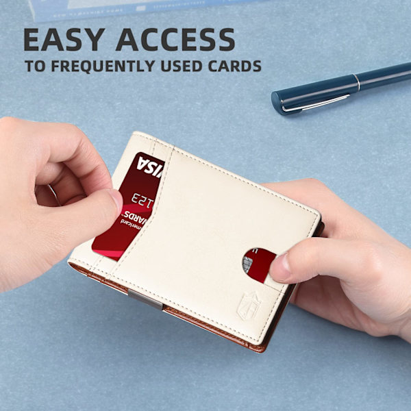 Slim Money Clip Wallets för män, Minimalistisk