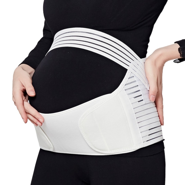 Størrelse M - Hvid - Graviditetsbælte - Mavestøtte efter fødslen