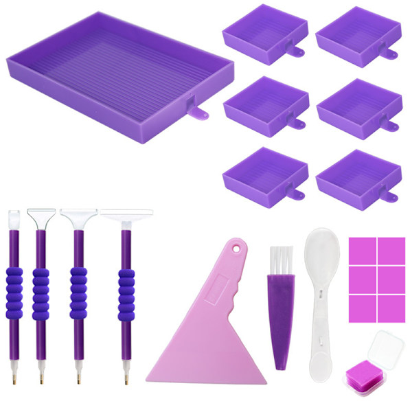 DIY Dot Drill Pen Diamantförvaringsbricka Borrskivverktygssats