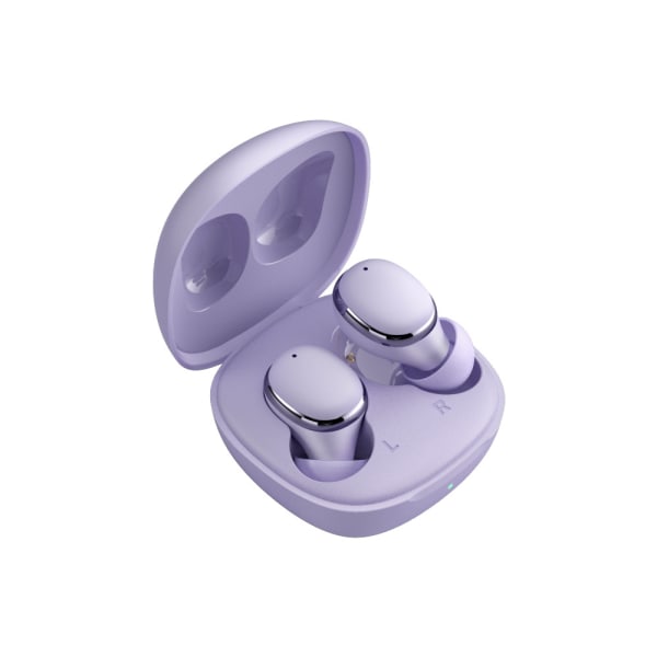 Bluetooth hörlurar True Wireless Earbuds Brusreducerande stereohörlurar med djup bas med hörselkåpor (lila)