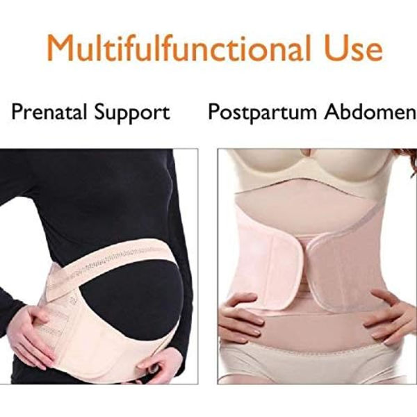 Beige, XL（100-130cm）Maternity Graviditetsbælte, Abdominal Lændestøttebælte, Justerbart Graviditetsbælte, Graviditetspandebånd Støttebælte, Pregna