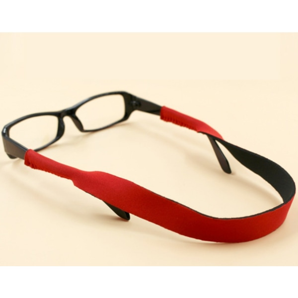 Rød 5 STK Sportsbrillestrop Elastiske briller Snorholder Snor B