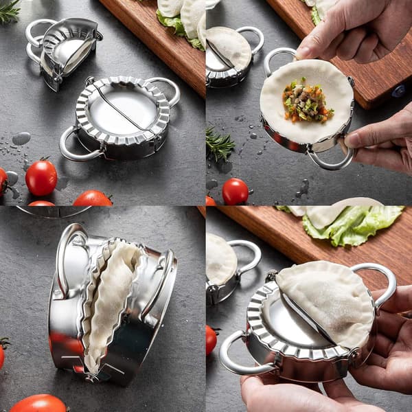Orange 2-i-1 Tortilla Press Maker, Manuel Form Maker til Dumpling