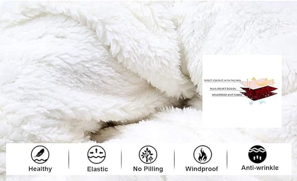 Fleecefodrad kvinnlig stickad mössa halsduk set flickor vinter skidmössa (marinblå)