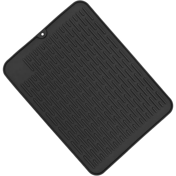 Carattoy Tepper Silikon Vask Propp Kjøkken Svart Oppvask Teppe Bedrift Vask 40x30cm Varmebestandig og Sklisikker for Matlaging