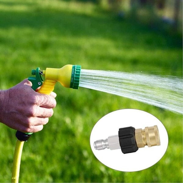 Højtryksrenser Quick Connect 3/8\" Konnektor M22 Han Hun Fitting Kobling Højtryksrenser Messing Quick Disconnect Kit Højtryksrenser