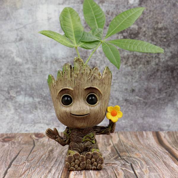 Groot Blomkruka - Guardians of the Galaxy Pennahållare Skrivbordsdekoration med Dräneringshål