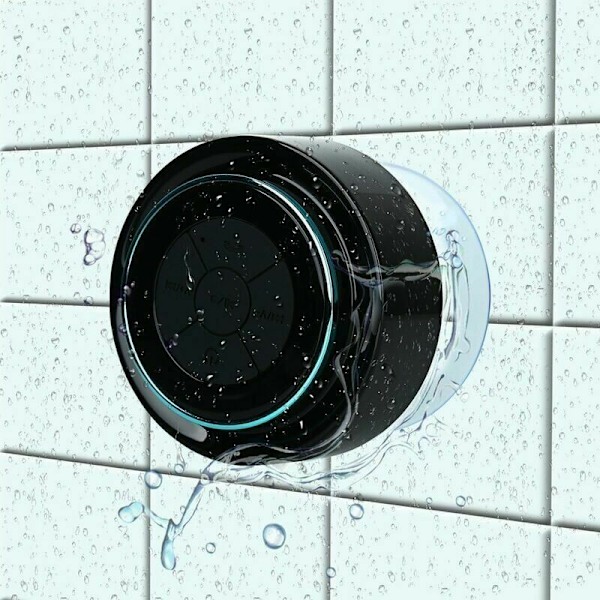 Vedenkestävä Bluetooth-kaiutin, suihkuradio, kannettava kaiutin, asuntoauto, matkailu, pariliitos kaikkien Bluetooth-laitteiden kanssa