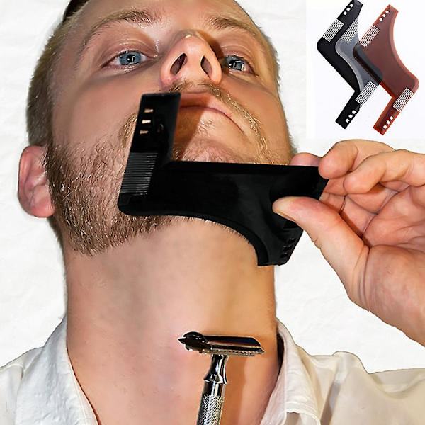 2-pakning skjeggbørste og sideburns stylingkam for menn