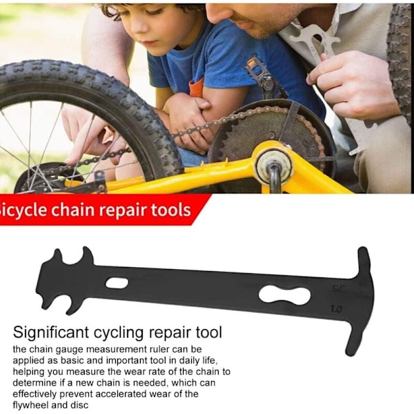 Kædeslidsindikator, slidkædeindikator, verifikator cykelkæde, cykelkanalmåleværktøj, verifikationsværktøj, slidindikator f