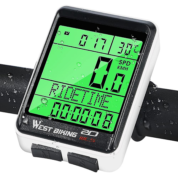Cykelcomputer cykelodometer trådløs vandtæt