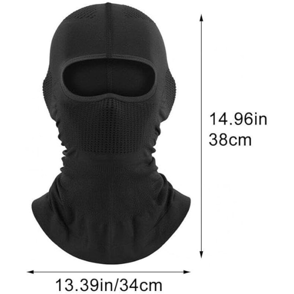 Ski Maske Full Face Halstørklæde Cykling Full Face Cover Balaclava Vinter Hals Hoved Varmer Motorcykel Fiskeri Hjelm Line(sort)