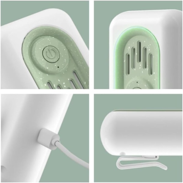 Kjøleskapsluktfjerner, Luktfjerner for Kjøleskap, USB Oppladbar, Gjenbrukbar, Liten Ozon Luftrenser for Kjøleskap, Sko, Klesskap, Bil, etc.