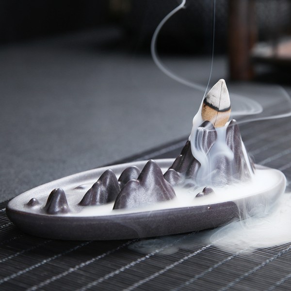 Tilbakestrømning røkelsesbrenner ornamenter hjem aromaterapi brenner