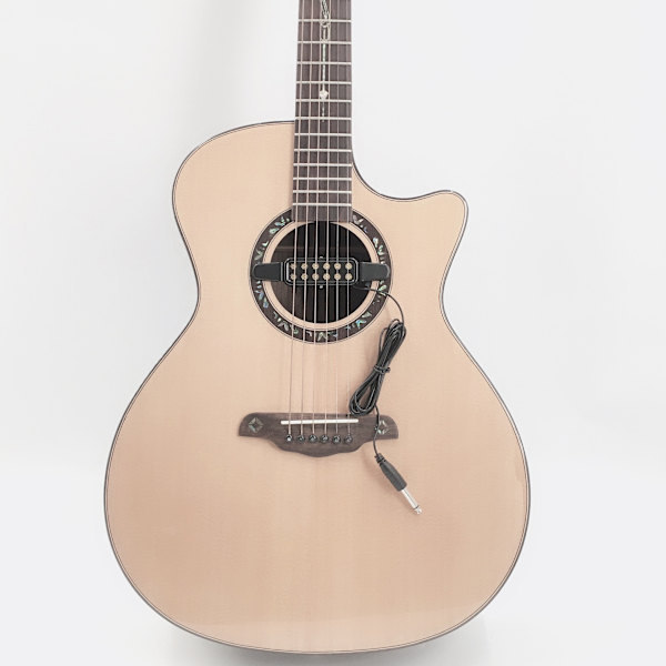 12-hulls gitarpickup med transduser og 3m kabel og 6,3 mm jackplugg for klassiske folkegitarer