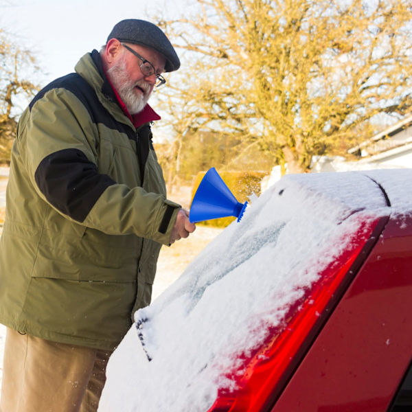4 farger bil frontrute magisk isskraper, rund snøskraper med trakt, kjegle bil snøplog, is og snø vindusrenser, biltilbehør, jul